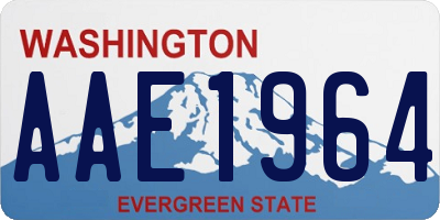 WA license plate AAE1964