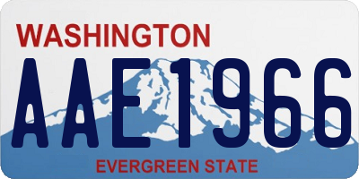 WA license plate AAE1966