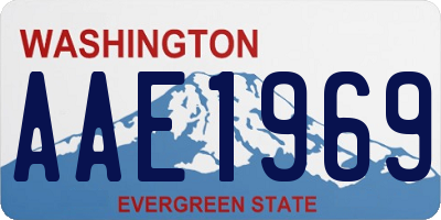 WA license plate AAE1969