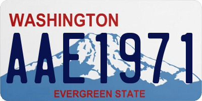 WA license plate AAE1971