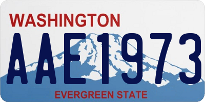 WA license plate AAE1973