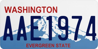 WA license plate AAE1974