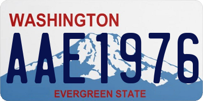 WA license plate AAE1976