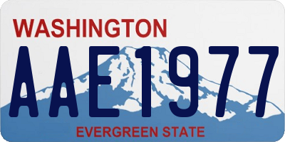 WA license plate AAE1977