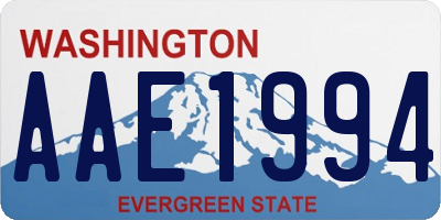 WA license plate AAE1994