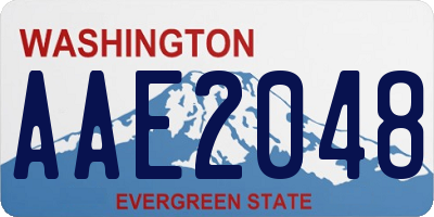 WA license plate AAE2048