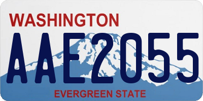 WA license plate AAE2055