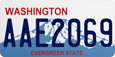 WA license plate AAE2069