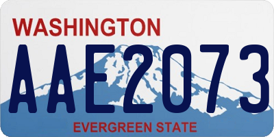 WA license plate AAE2073