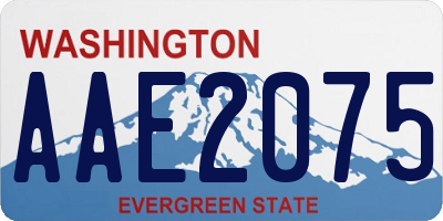 WA license plate AAE2075