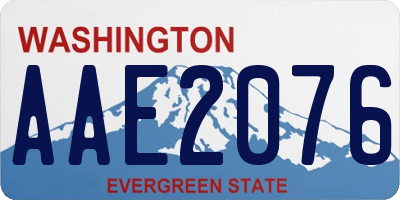 WA license plate AAE2076