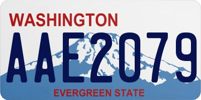 WA license plate AAE2079