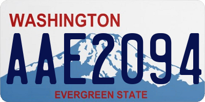 WA license plate AAE2094