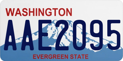 WA license plate AAE2095