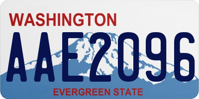 WA license plate AAE2096