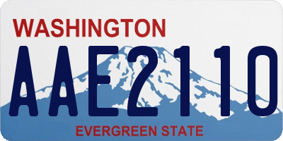 WA license plate AAE2110