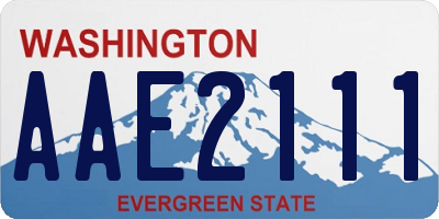 WA license plate AAE2111
