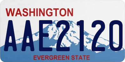 WA license plate AAE2120