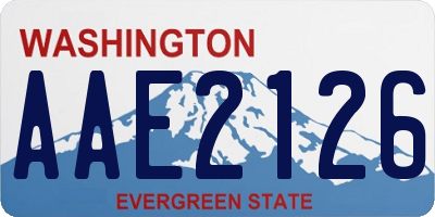 WA license plate AAE2126