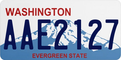 WA license plate AAE2127
