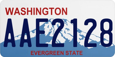 WA license plate AAE2128