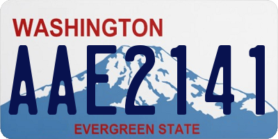 WA license plate AAE2141