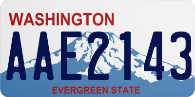 WA license plate AAE2143