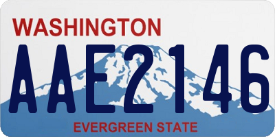 WA license plate AAE2146