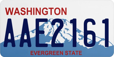 WA license plate AAE2161
