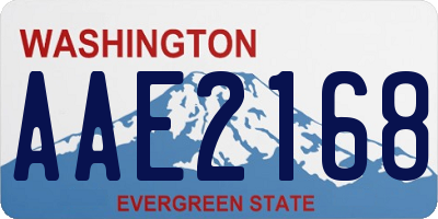 WA license plate AAE2168