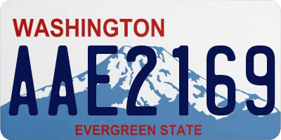 WA license plate AAE2169