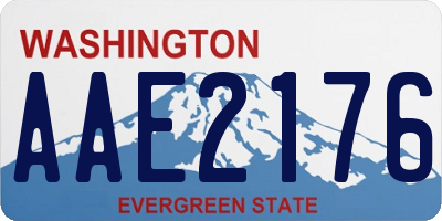 WA license plate AAE2176