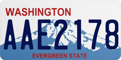 WA license plate AAE2178