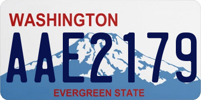 WA license plate AAE2179