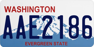 WA license plate AAE2186