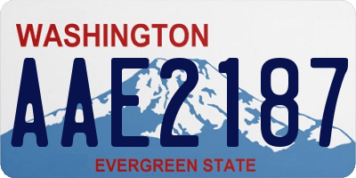 WA license plate AAE2187