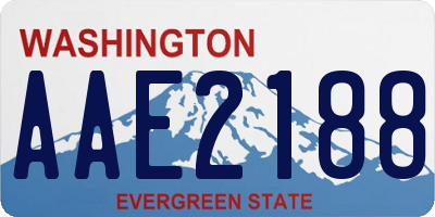 WA license plate AAE2188