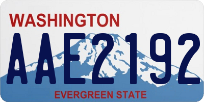 WA license plate AAE2192