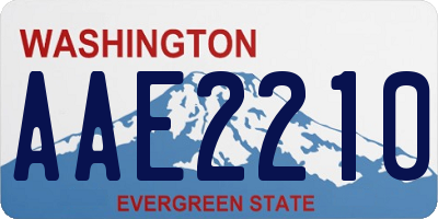 WA license plate AAE2210