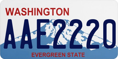 WA license plate AAE2220