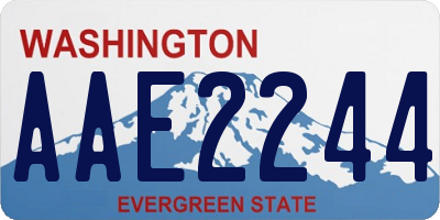 WA license plate AAE2244