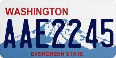 WA license plate AAE2245