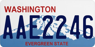 WA license plate AAE2246