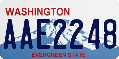 WA license plate AAE2248