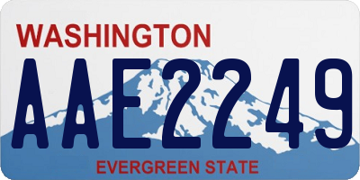 WA license plate AAE2249