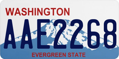 WA license plate AAE2268