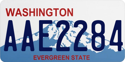 WA license plate AAE2284