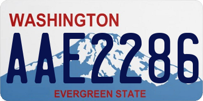 WA license plate AAE2286