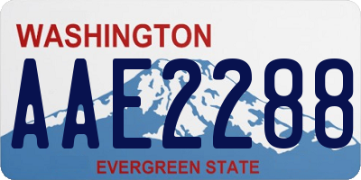 WA license plate AAE2288
