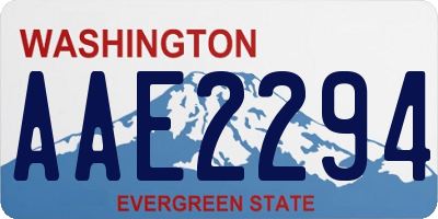 WA license plate AAE2294